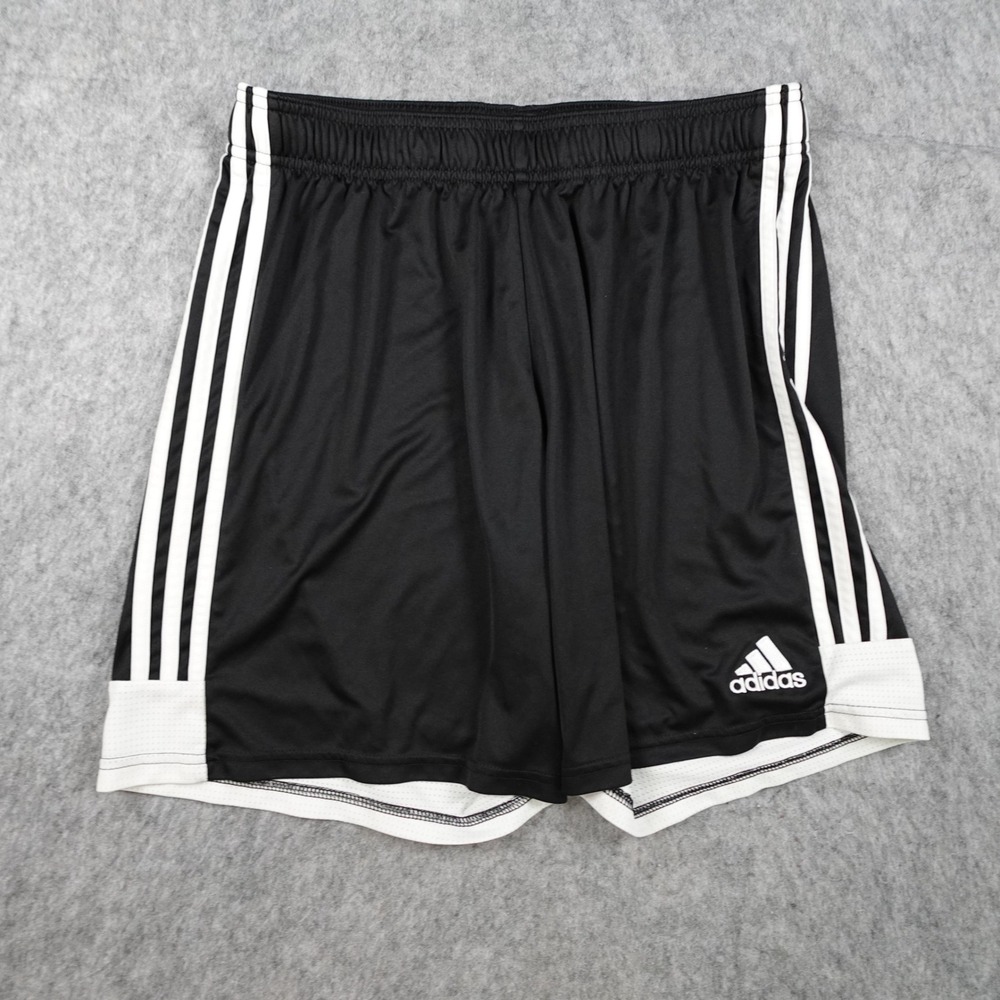 Adidas Shorts Mens Large Black Climalite Tastigo 19 Soccer Training Shorts 7"